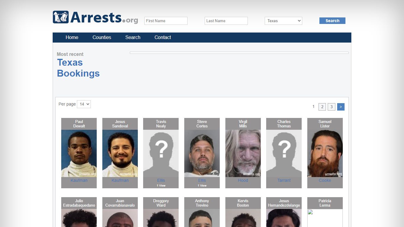 Texas Arrests and Inmate Search