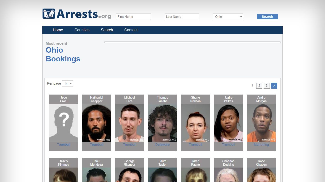 Ohio Arrests and Inmate Search